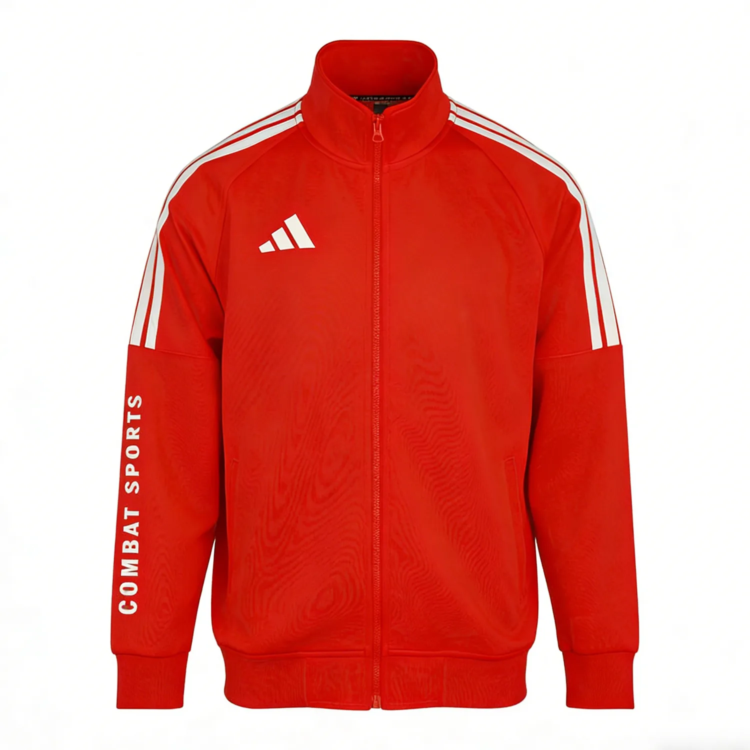 Adidas Куртка с воротником-стойкой унисекс красная