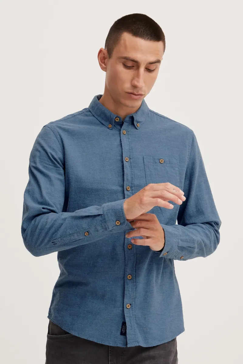 

Рубашка с длинными рукавами из смесового материала "BLEND BHShirt", синий