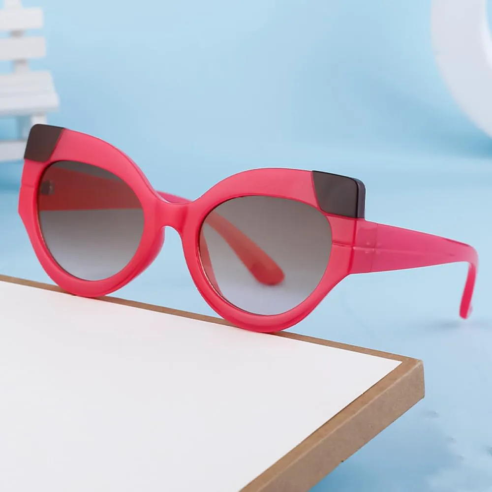 

Сексуальные солнцезащитные очки в стиле панк «Кошачий глаз» для женщин, роскошные ретро-очки в винтажном стиле с защитой от УФ-излучения UV400 TYUVIVO, C4greengray