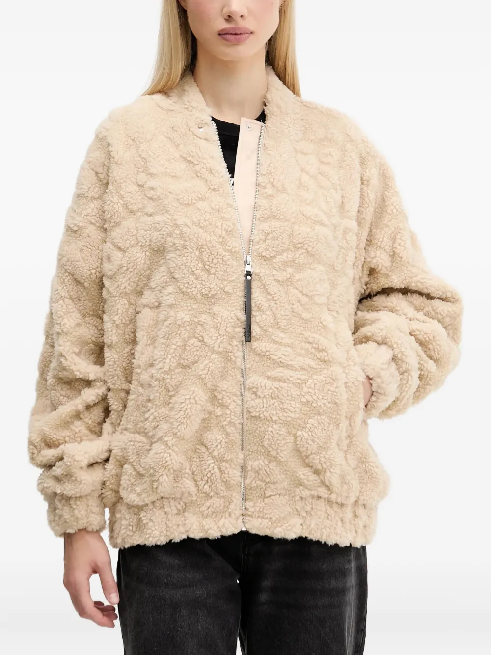 

Фактурная куртка на молнии Hugo, коричневый