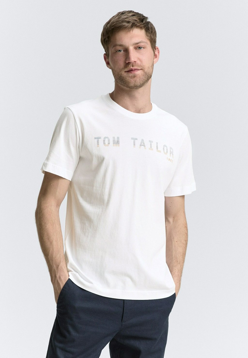 

Футболка с принтом MIT LOGO TOM TAILOR, белый