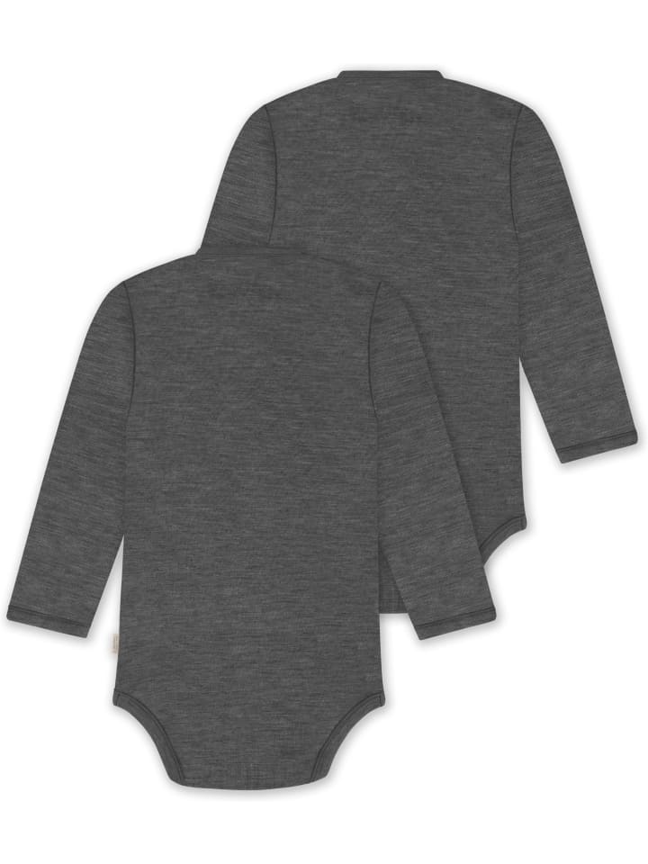 Normani Outdoor Sports Комплект из 2 детских боди-шарфов из мериносовой шерсти, цвет антрацит — фото 2