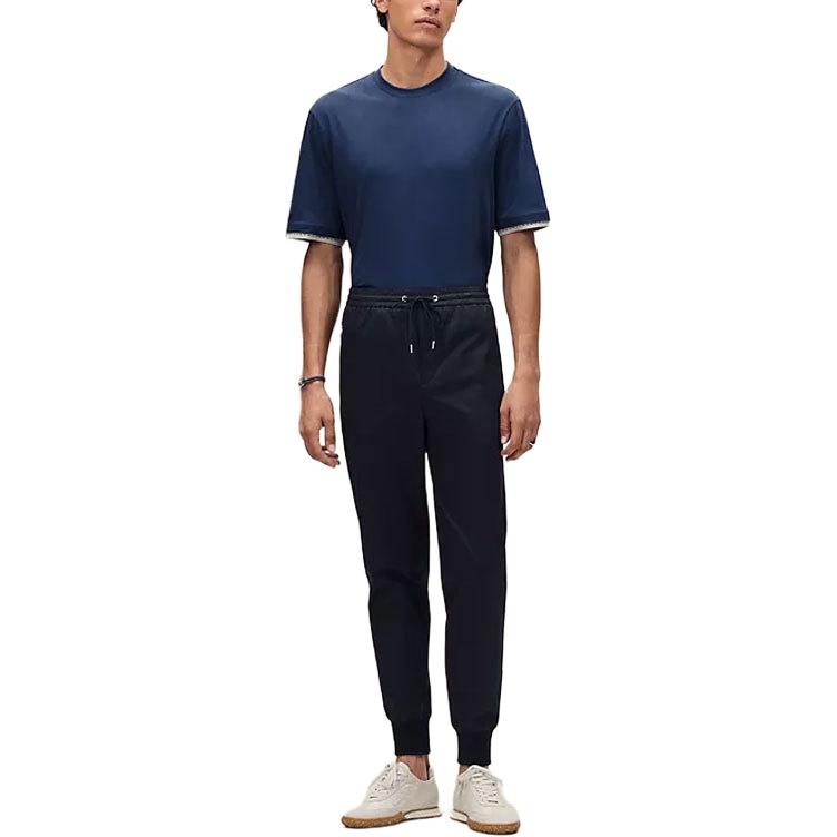 

HERMES Футболка мужская Blue Crew Neck Moderate Straight Fit