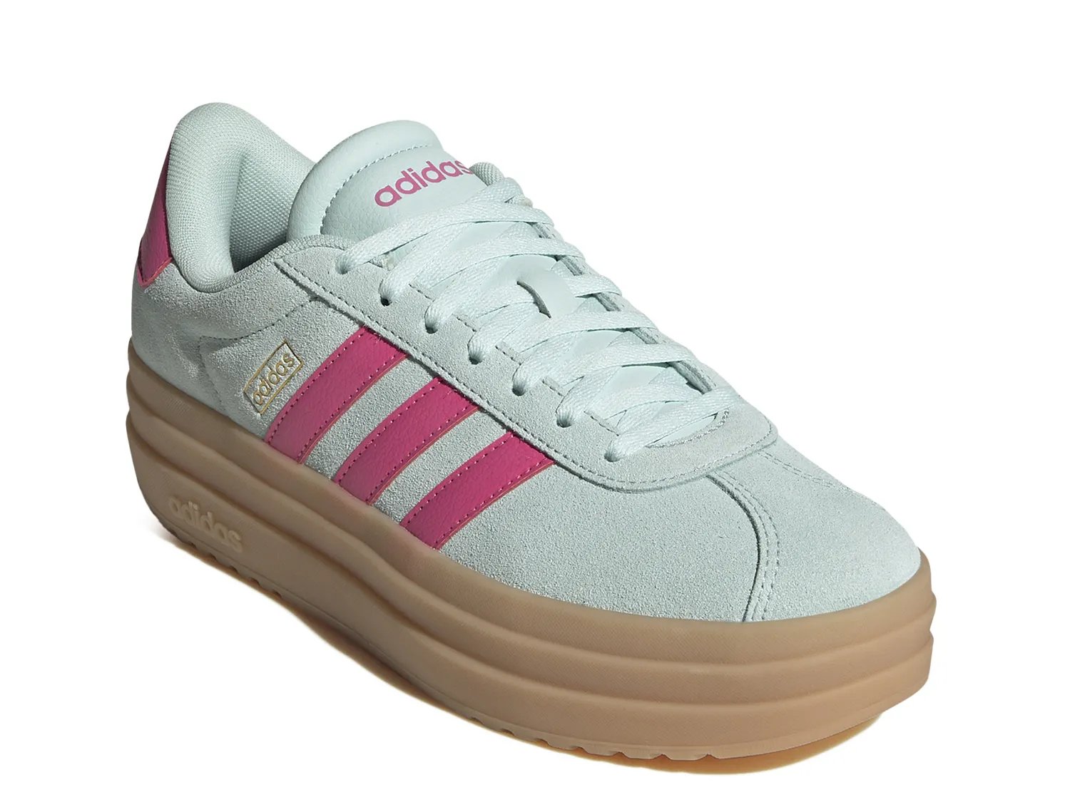Кроссовки adidas VL Court Bold Sneaker - Women's, светло-голубой/розовый