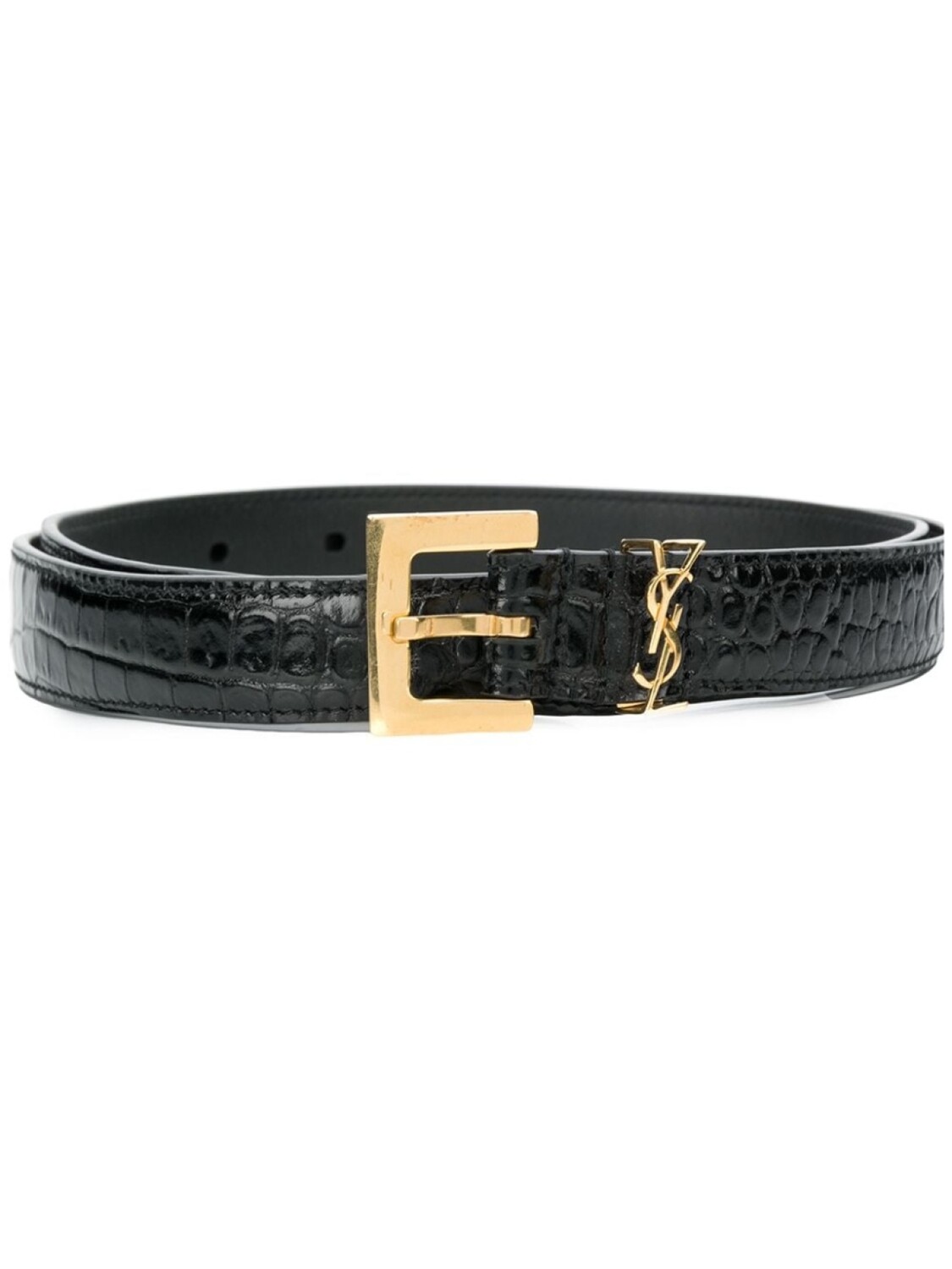 

Saint Laurent ремень Monogram, черный