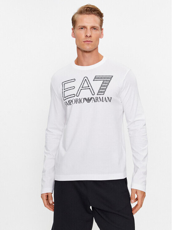 

Классический крой с длинными рукавами Ea7 Emporio Armani, белый