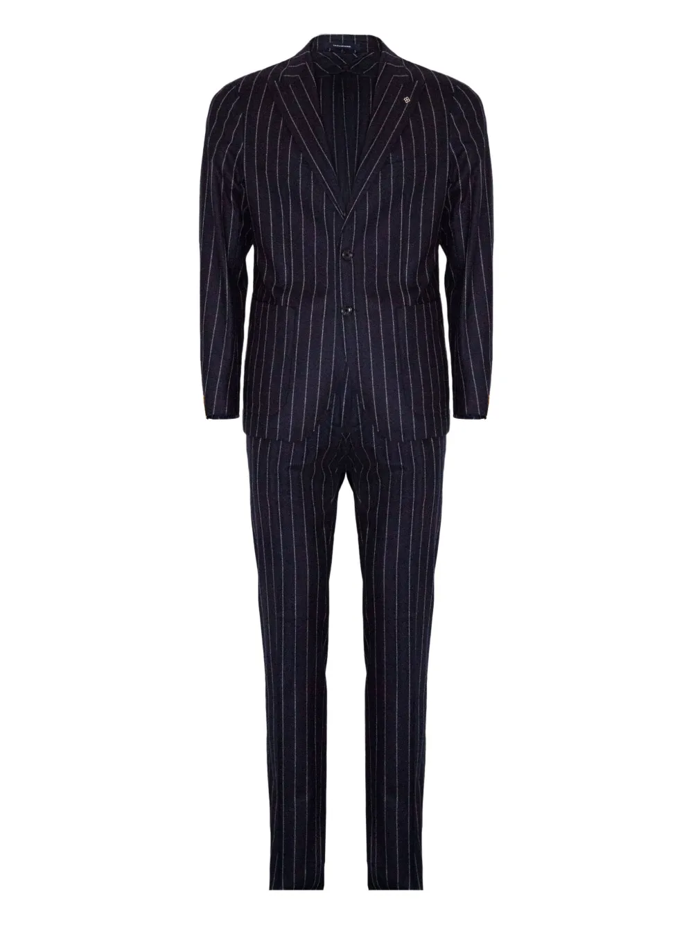 

Костюм в полоску на двух пуговицах Tagliatore, синий