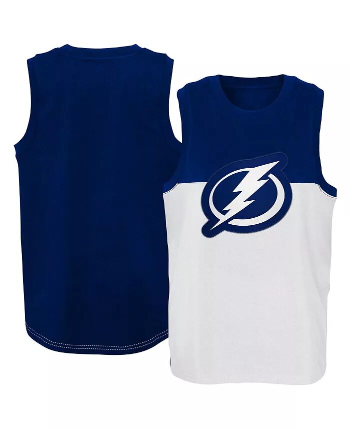 

Белая и синяя майка Tampa Bay Lightning Revitalize для больших мальчиков и девочек Outerstuff, белый