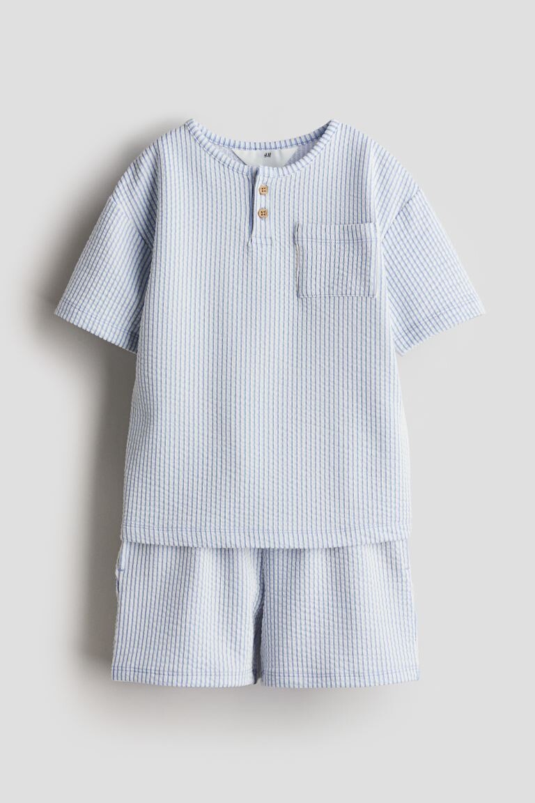

Хенли рубашка и шорты H&M, синий