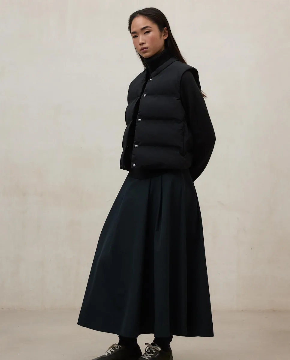 

Юбка миди с боковыми карманами и эластичным поясом Ecoalf, черный