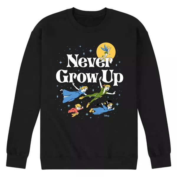 

Свитшот мужской Peter Pan Never Grow Up из флиса Disney, черный