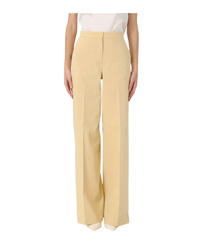 

Льняные брюки с широкими штанинами Pinko, желтый