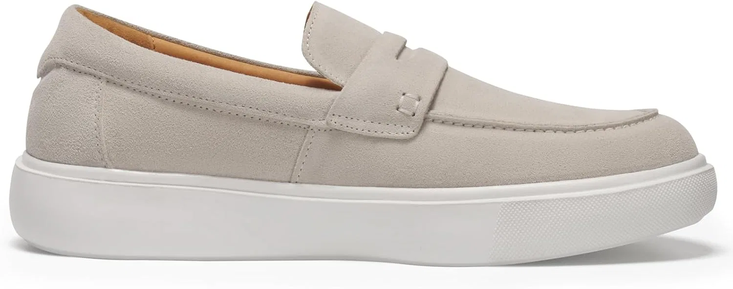 Лоферы замшевые Journey West, модель Penny Loafers, цвет Newpenny-beige — фото 3