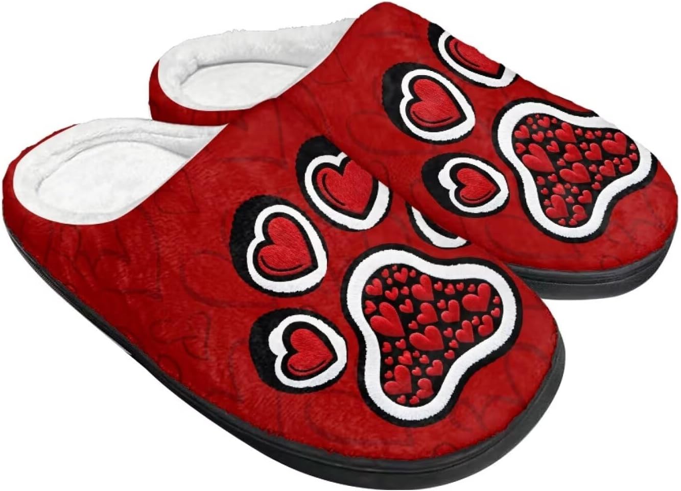 

Тапочки Tomeusey для женщин - домашние и хлопковые тапочки с противоскользящей подошвой, подарок для женщин и мужчин, Paw Print