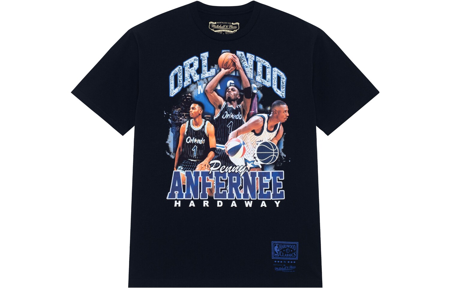 

Футболка унисекс черная Mitchell & Ness, черный