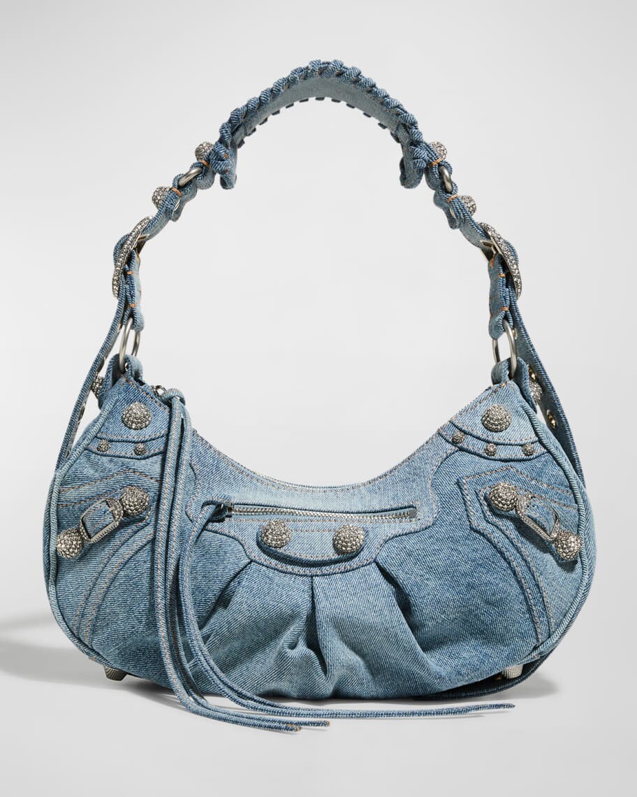 

Сумка на плечо Le Cagole из выстиранного денима Balenciaga