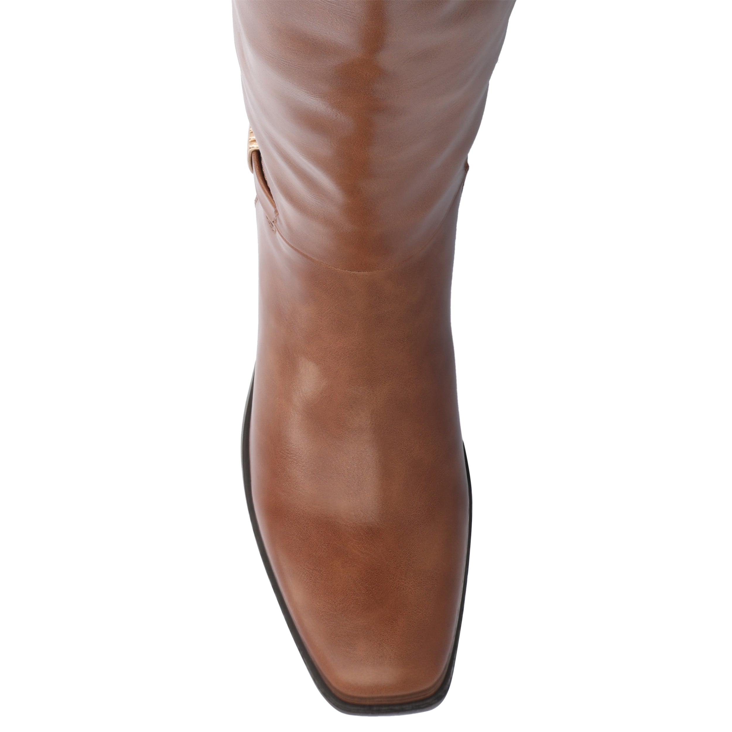 Journee Collection Широкий размер Широкая голень Женские сапоги Londyn Tru Comfort с пенопластовой стелькой и квадратным носком на блочном каблуке, коричневый — фото 4