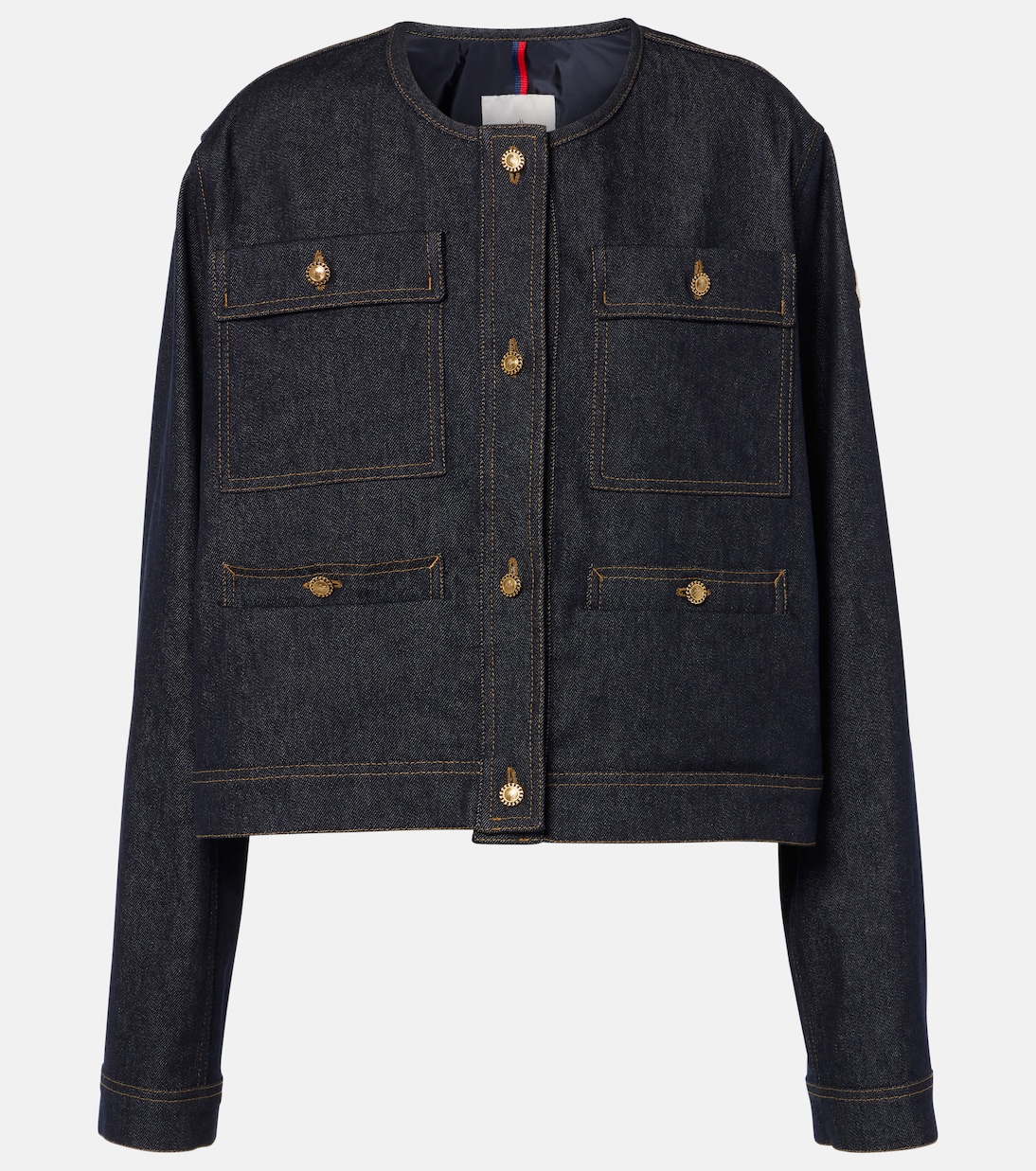 

Тенциновая джинсовая куртка Moncler, 77A - Blue Navy Denim