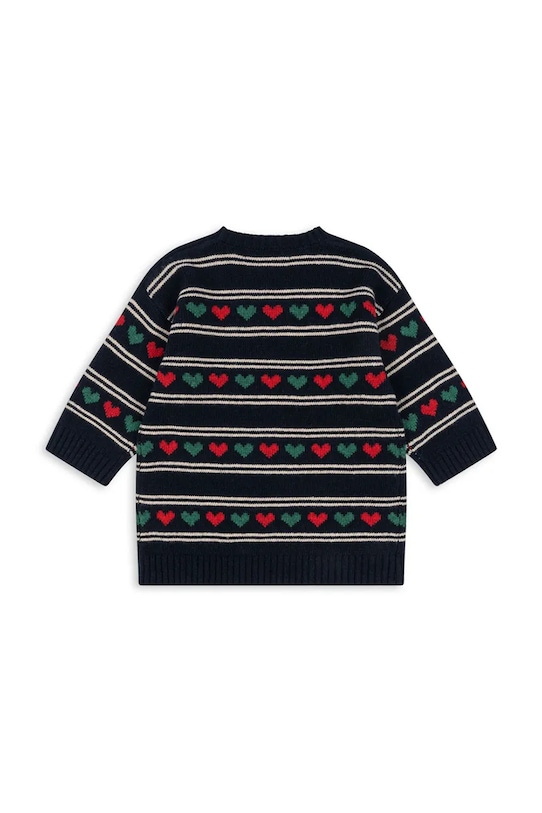 Детское платье с добавлением шерсти BELOU KNIT DRESS Konges Sløjd, темно-синий — фото 3