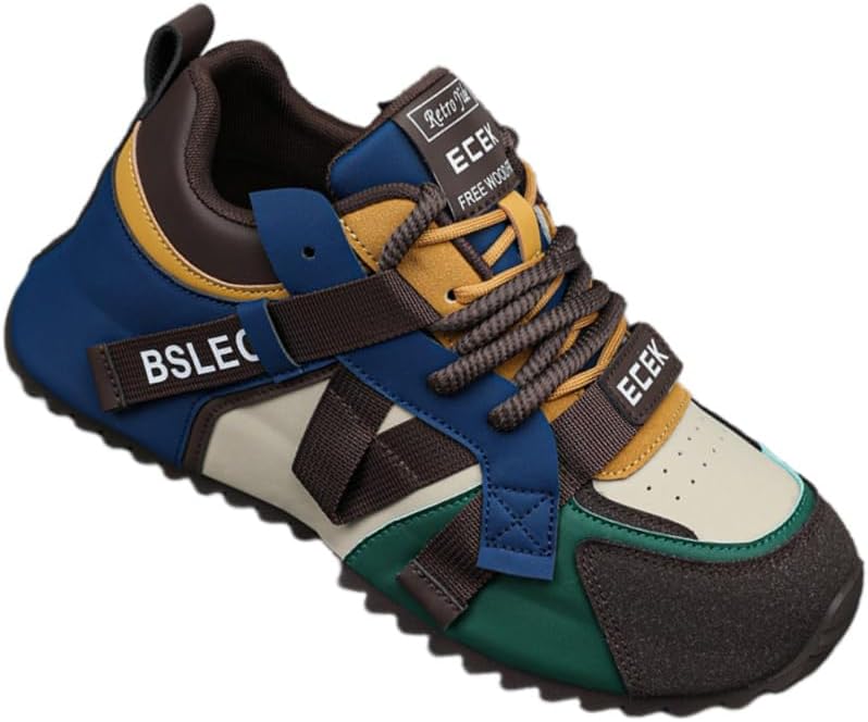 

Мужские повседневные спортивные кроссовки больших размеров- легкие и удобные. Подошва из кожи и резины. Противоскользящие и прочные. Подходят для бега, тренировок в спортзале, активного отдыха и повседневного использования Fmshi, синий/зеленый