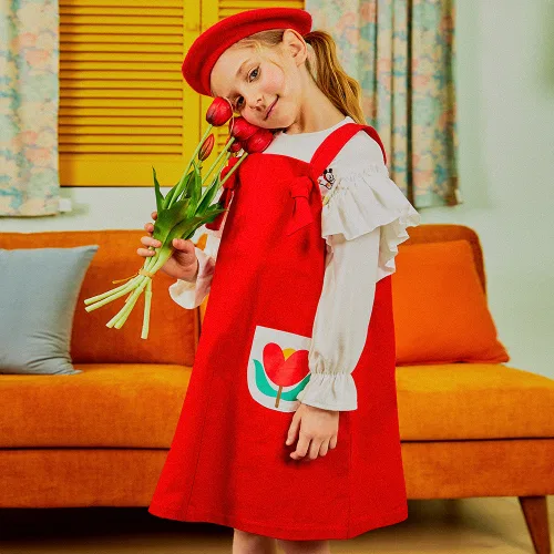 Платье для девочек MINIDOU Heart Tulip без рукавов