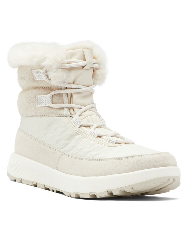Женские зимние сапоги Columbia Slopeside Peak Luxe с искусственным мехом, бежевый — фото 2