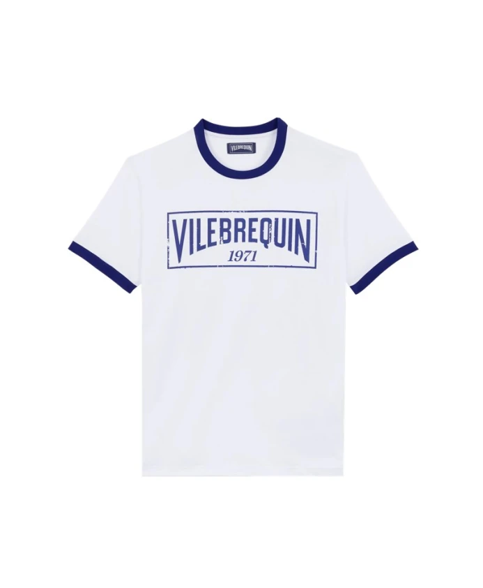 

Хлопковая легкая трикотажная футболка с двухцветным логотипом Vilebrequin, белый