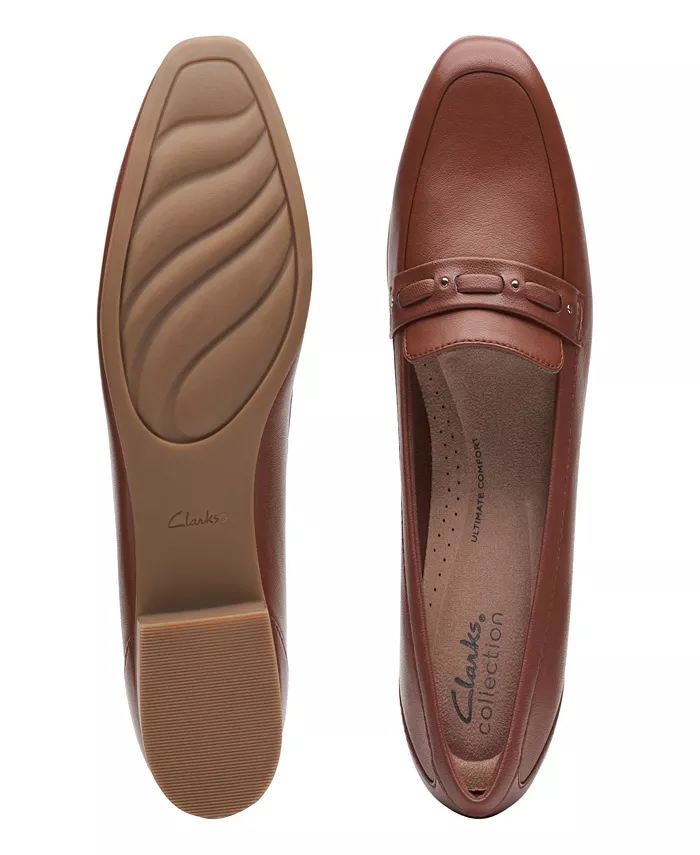 Женские слипоны Juliet Bay на плоской подошве Clarks, коричневый — фото 4