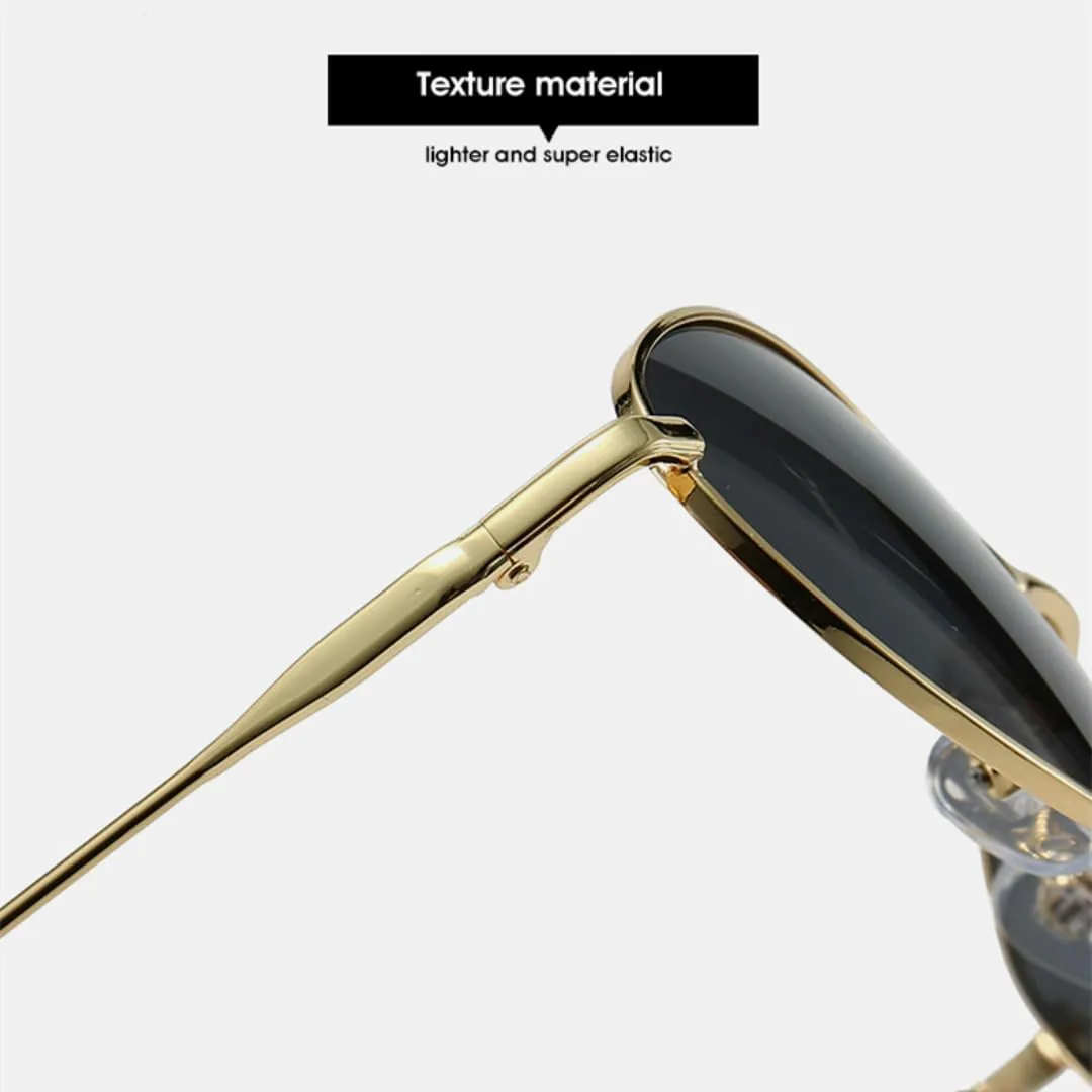 

Овальные солнцезащитные очки в стиле металл-панк для женщин, модные, с прозрачными линзами цвета океана, защита от УФ-излучения UV400 для мужчин TVTBBVV, Golden Tea