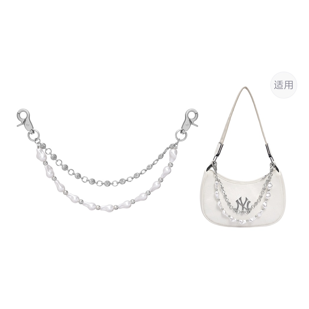 

Lan Bao Fan Женская сумка из металла и сплава с декоративной цепочкой из жемчуга, серебристого цвета