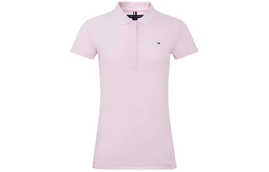 Поло женское розовое Tommy Hilfiger