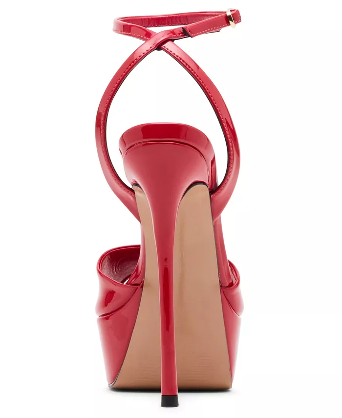 Босоножки Jezzica на платформе с открытым носком и высоким каблуком Steve Madden, красный — фото 3