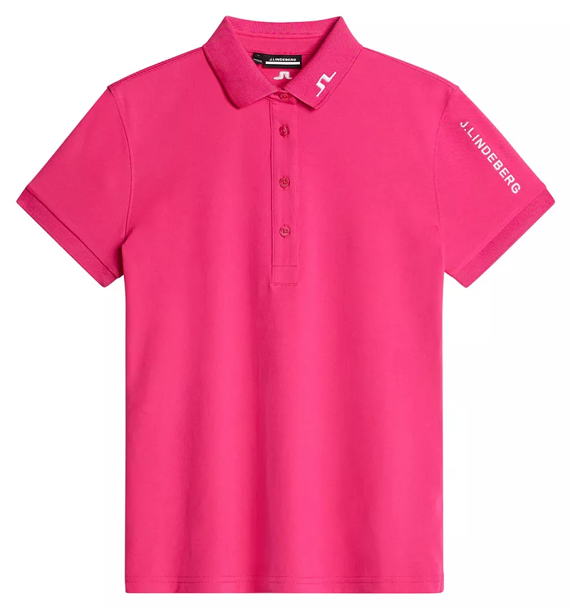 

Женское поло для гольфа J.Lindeberg Tour Tech, цвет Pink Peacock