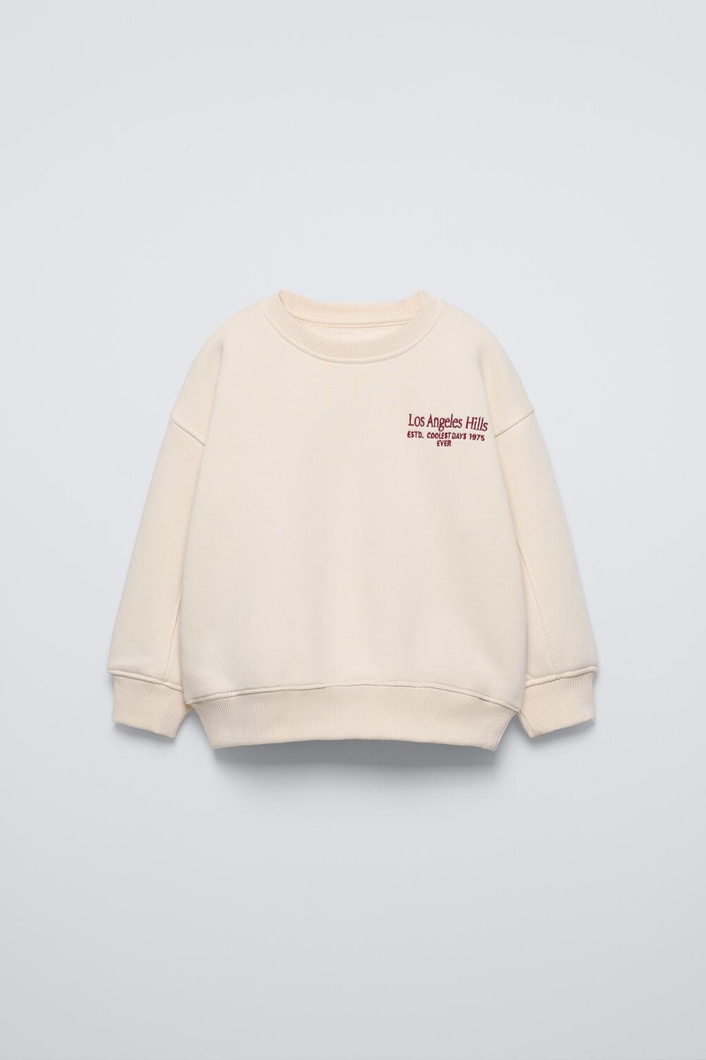 

Толстовка с вышитым лозунгом ZARA, экрю
