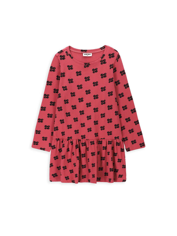 

Платье MOKIDA Kleid mit langen Ärmeln, красный
