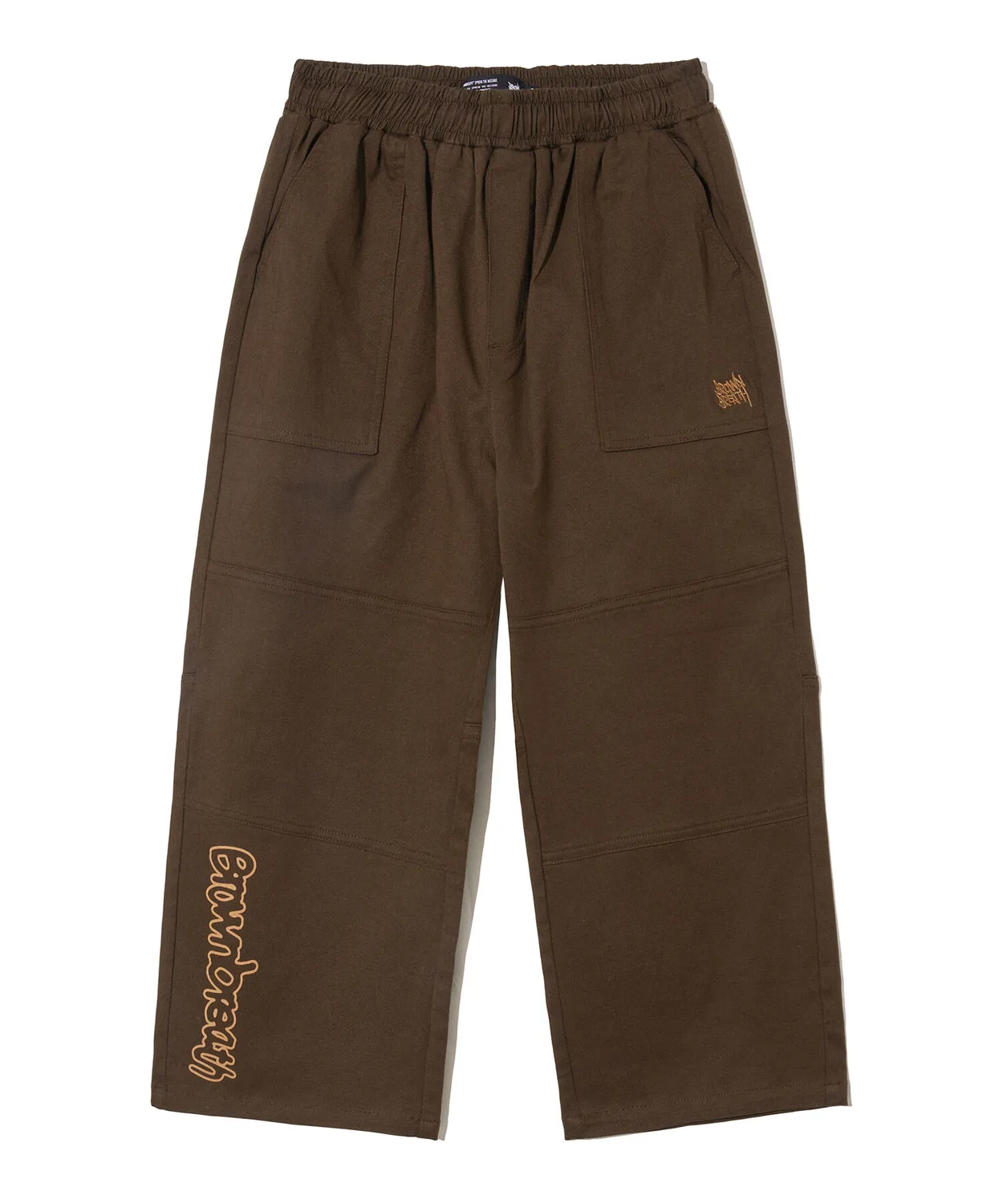 Детские широкие брюки чинос коричневые от Brownbreath Kids — фото 2