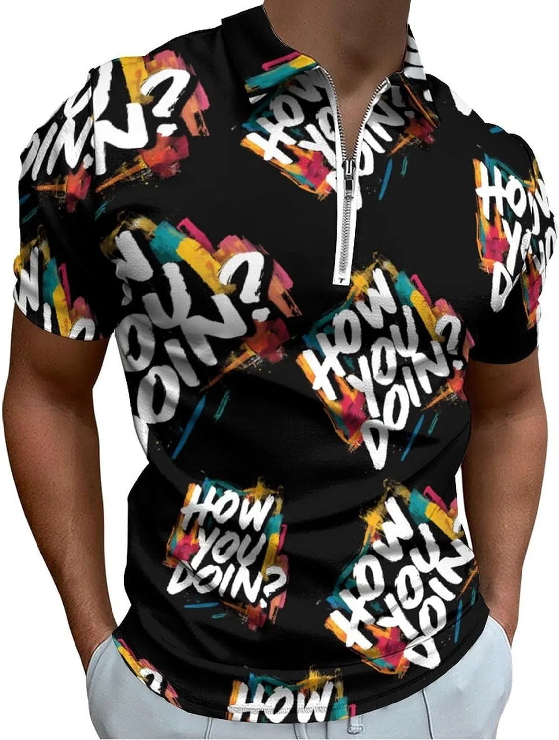 Мужская футболка с молнией Generic, Style