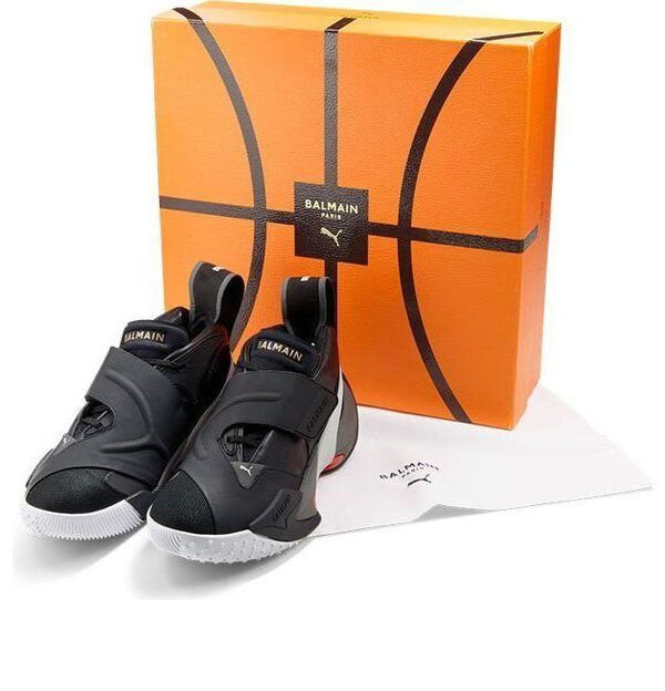 

Кроссовки court x balmain 'black high risk red' Puma, черный
