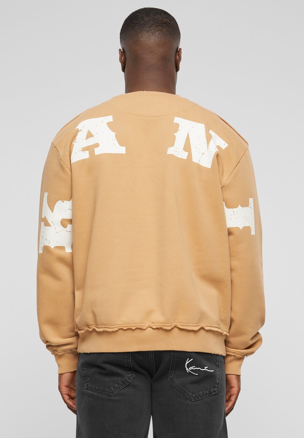 

Толстовка SMALL SIGNATURE DISTRESSED OS CREW Karl Kani, цвет sand