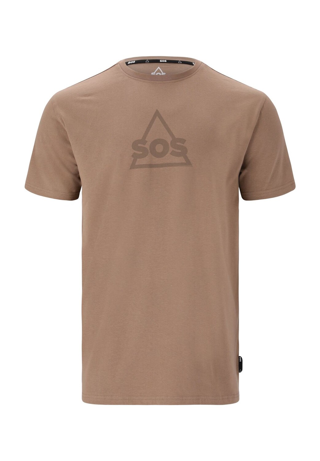 

Футболка Kvitfjell с большим логотипом бренда на груди SOS, цвет Pine Bark