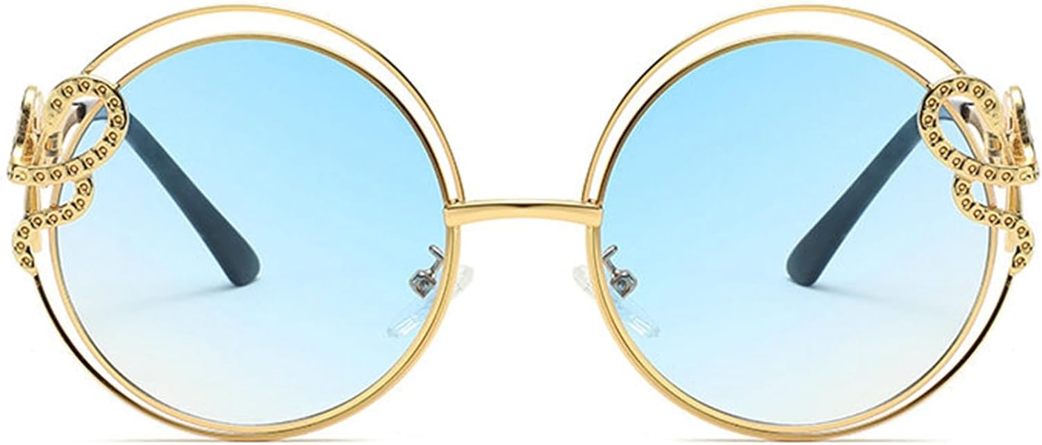 

Хелена Винтажные круглые солнцезащитные очки для женщин, большие, роскошные, в металлической оправе, нестандартной формы, солнцезащитные очки для женщин, защита от УФ-излучения UV400 helena, C2