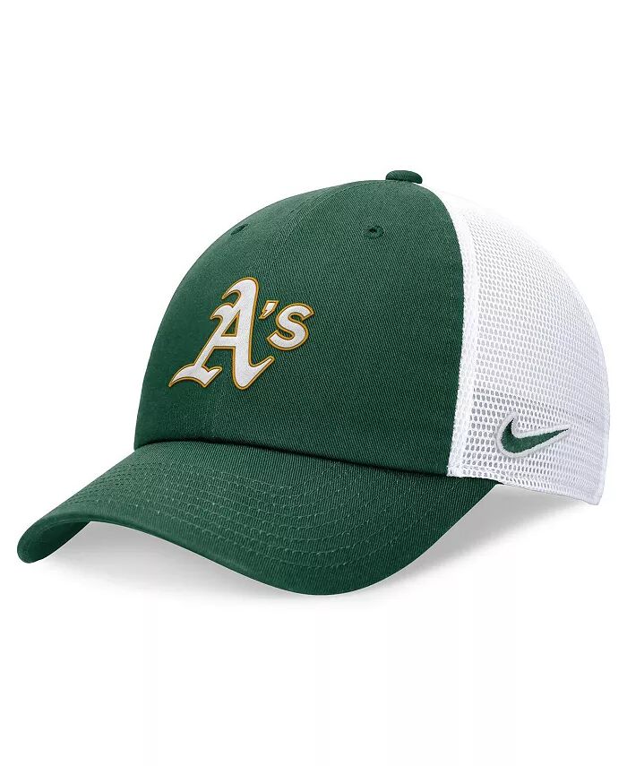 

Мужская зеленая регулируемая кепка Oakland Athletics Club Trucker Nike, зеленый