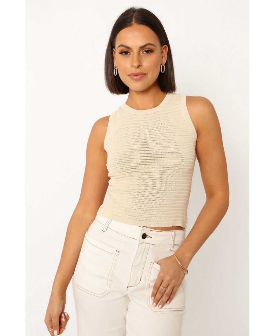 

Женская вязаная майка Maisey Petal and Pup, Beige