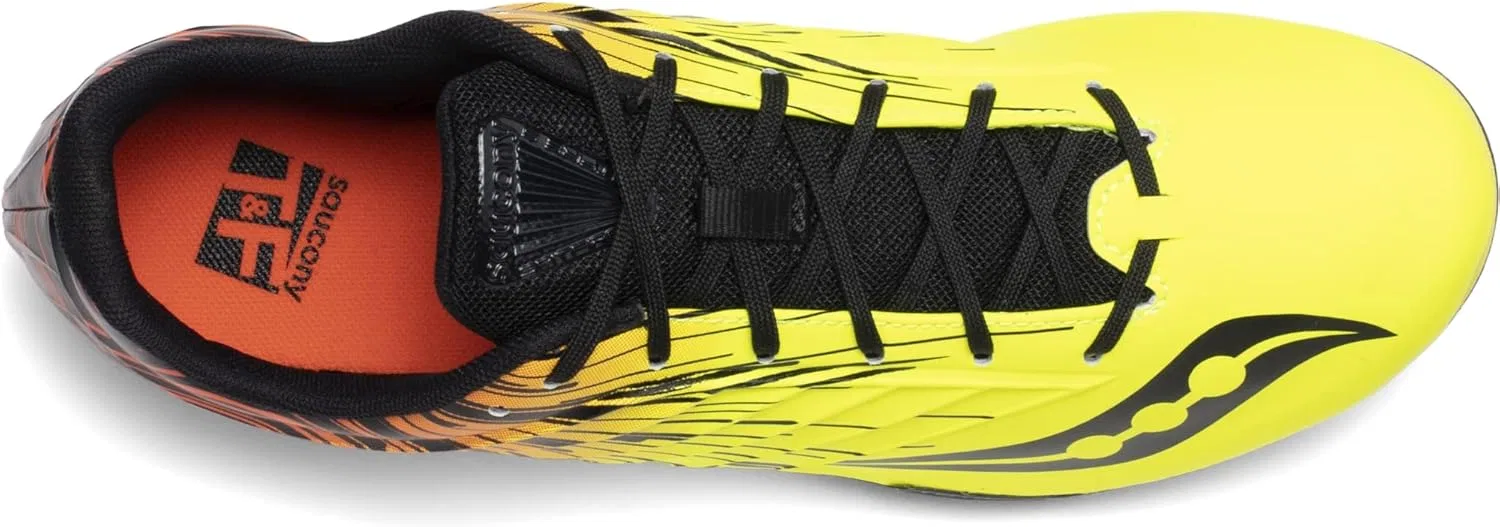 Мужские кроссовки Saucony Spitfire 5 для кросс-кантри, Lemon Black — фото 4