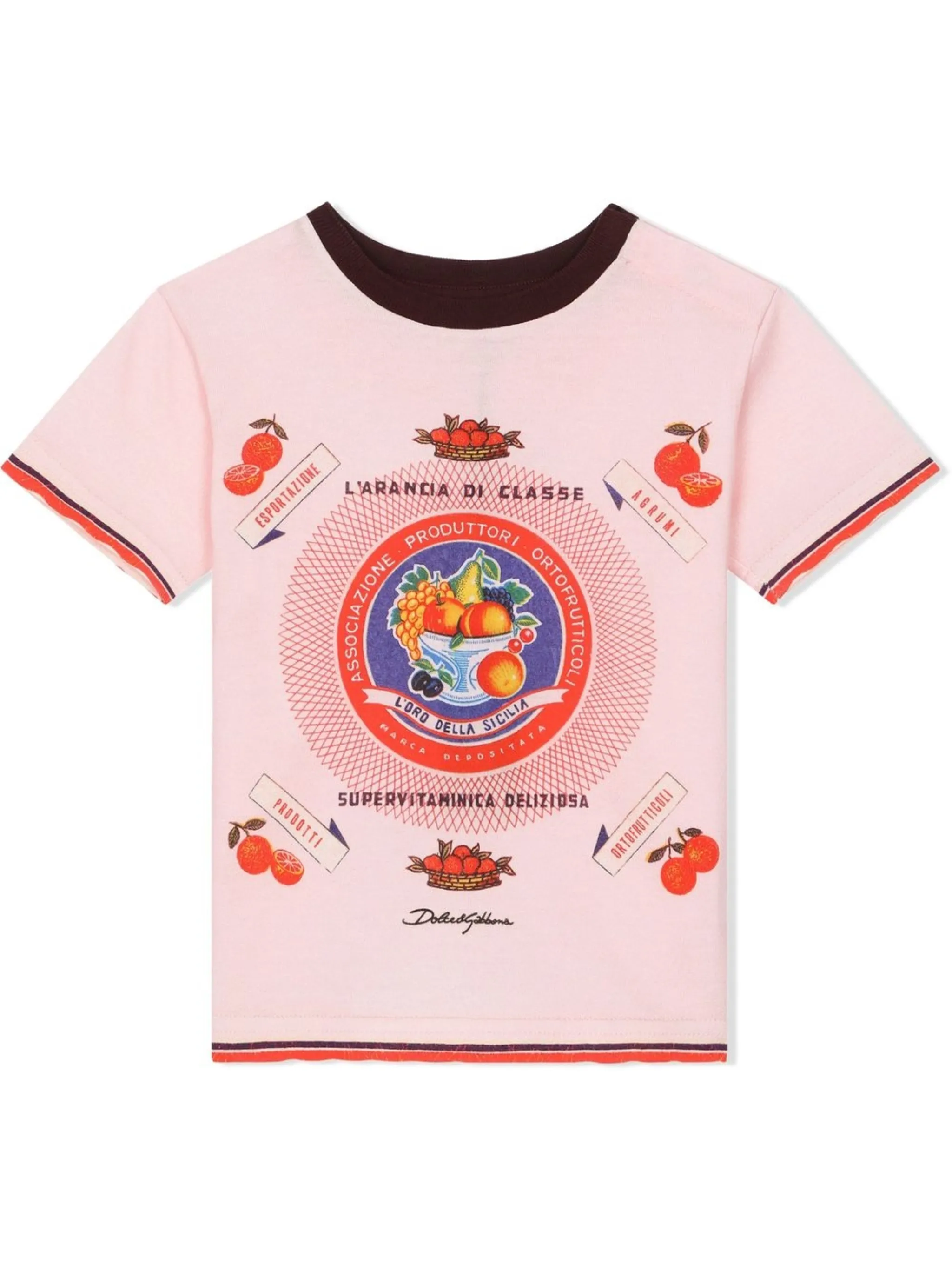 

Футболка с логотипом Dolce & Gabbana Kids, розовый