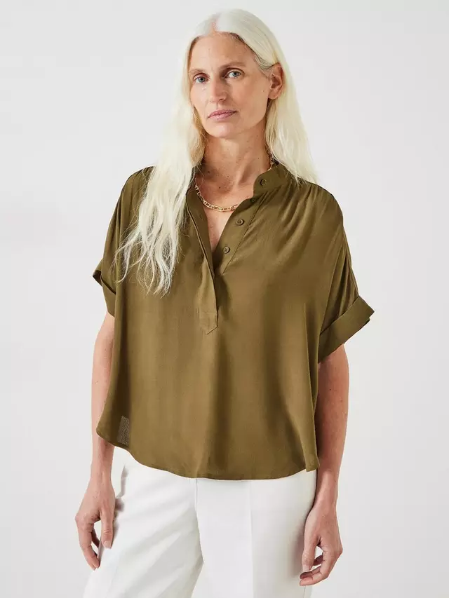 

Блуза HUSH Anika Short Sleeve, цвет army/olive