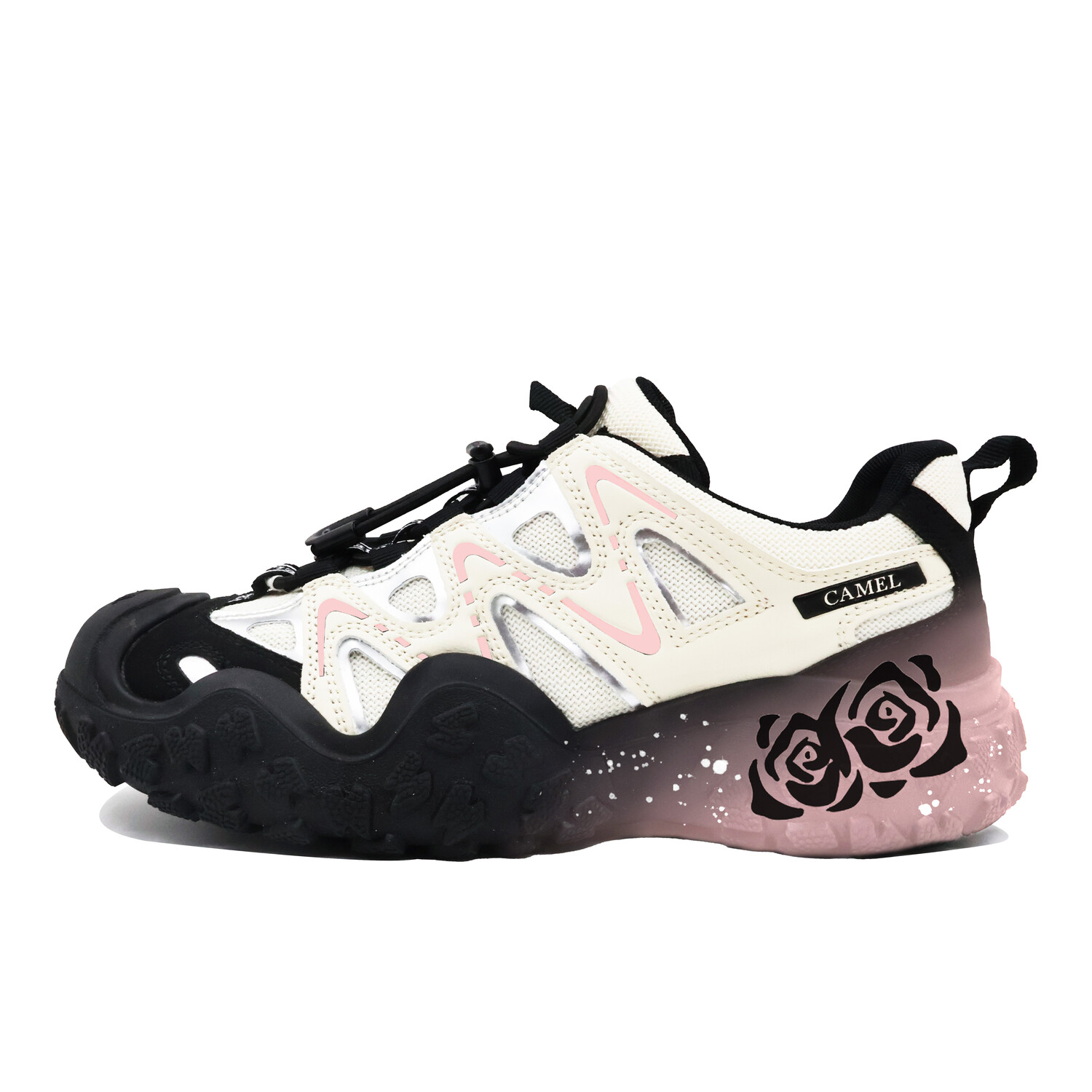 

Кроссовки для образа жизни женские низкие розовый Camel, цвет Beige/Pink/Black