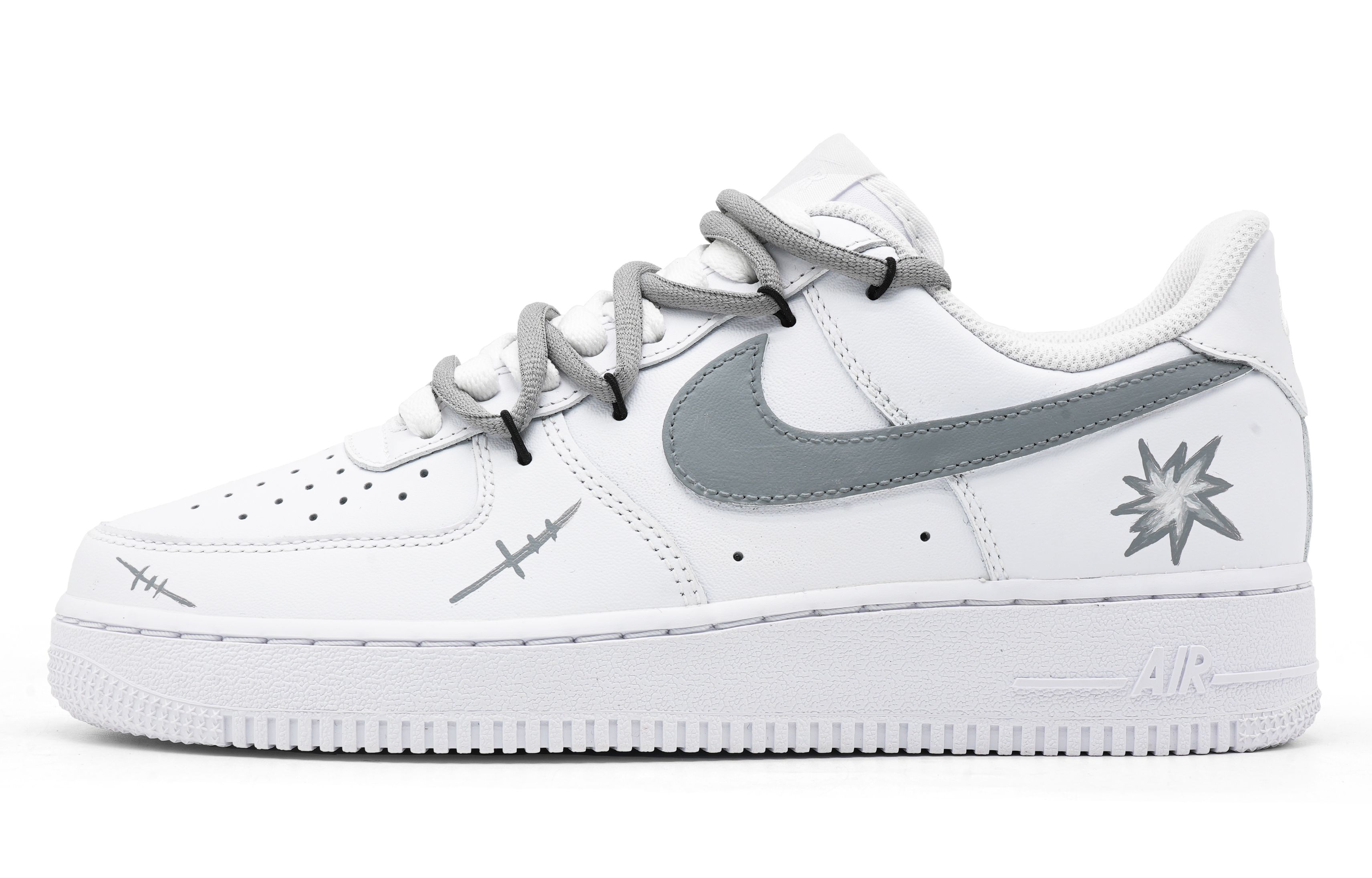 

Nike Air Force 1 Deepwater Bomb. Легкие нескользящие кроссовки для скейтбординга с амортизацией, низкие, унисекс, серый белый