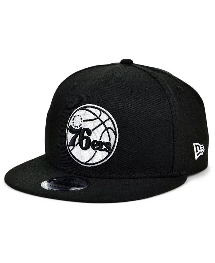 

Черно-белая бейсболка Philadelphia 76ers 9FIFTY Snapback New Era, черный