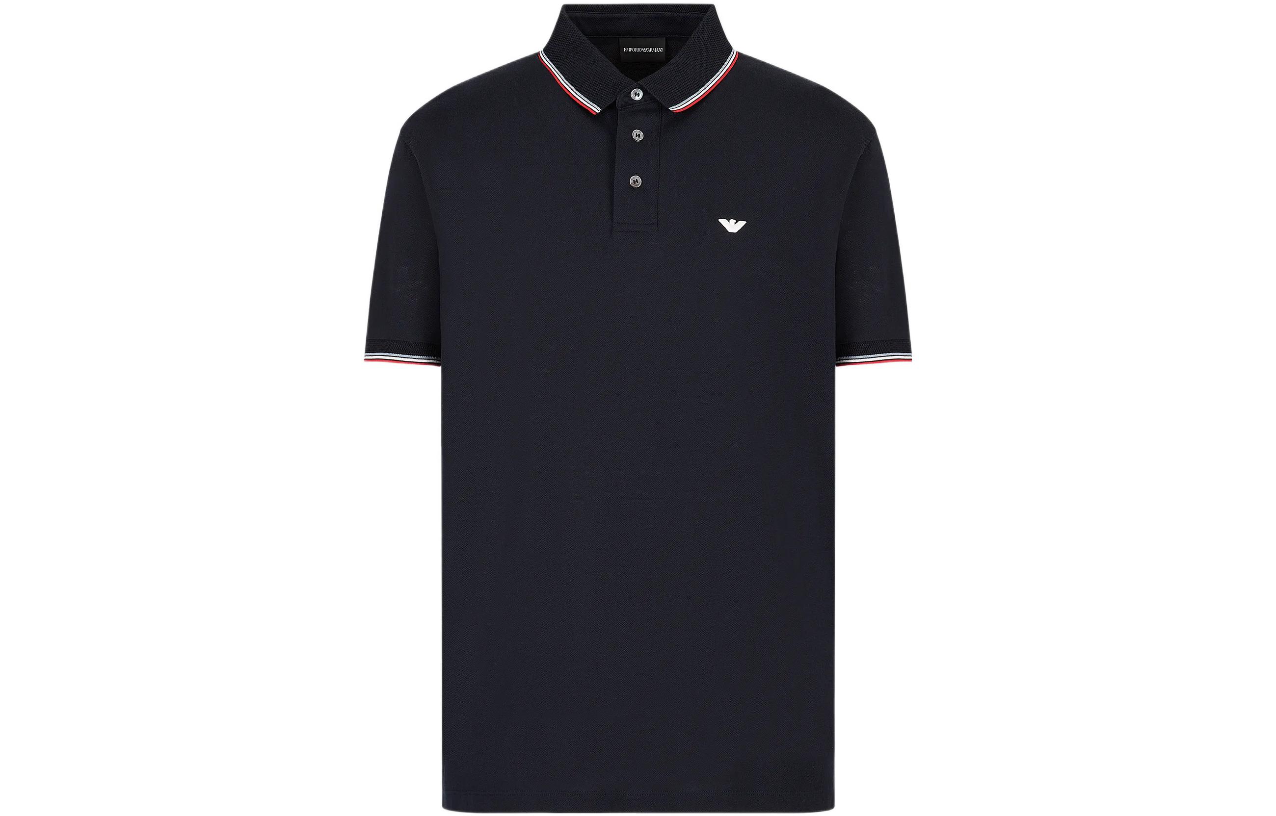 

EMPORIO ARMANI Мужская поло темно-синего цвета, Синий, EMPORIO ARMANI Мужская поло темно-синего цвета